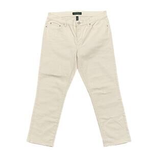 Lauren Ralph Lauren Jeans Womens Size 12 Ivory Straight Cropped